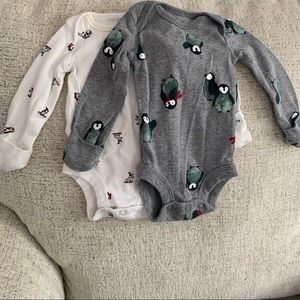 Carter’s newborn long sleeve onesies
